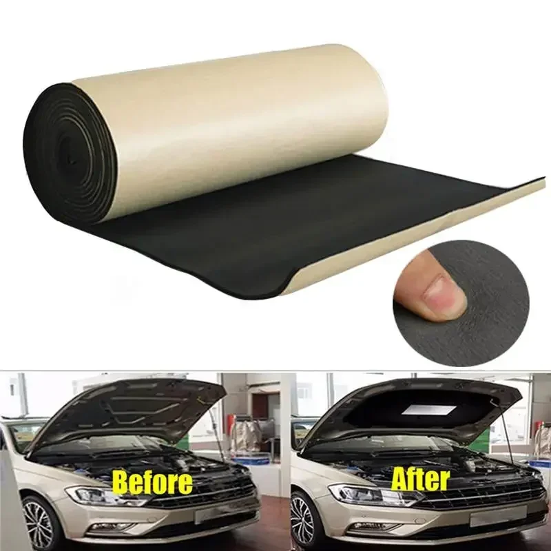 1Roll 200cmx50cm 10mm/6mm/3mm Car Proofing Deadening Car Truck Anti-noise Sound Insulation Cotton Heat Closed Cell Foam Body Kit