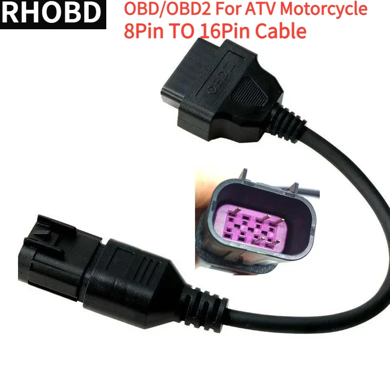 

Latest For ATV Motorcycle Connection Cable OBD2 8Pin TO 16Pin Diagnostic Adapter For RZR/Ranger/General/Sportsman/ACE Tools