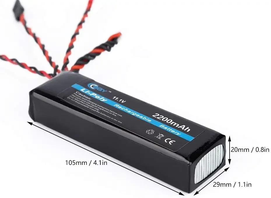 11.1V 2200mAh 8C 3S Rechargeable LiPo Battery for Remote control JR FUTABA Flysky FS-TH9X Transmitter RC drone