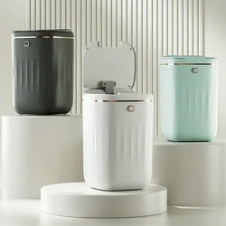 40L Smart Sensor Trash Can Large Capacity Induction Trash Bin Electric Touchless Wastebasket for Kitchen Bathroom with Cover