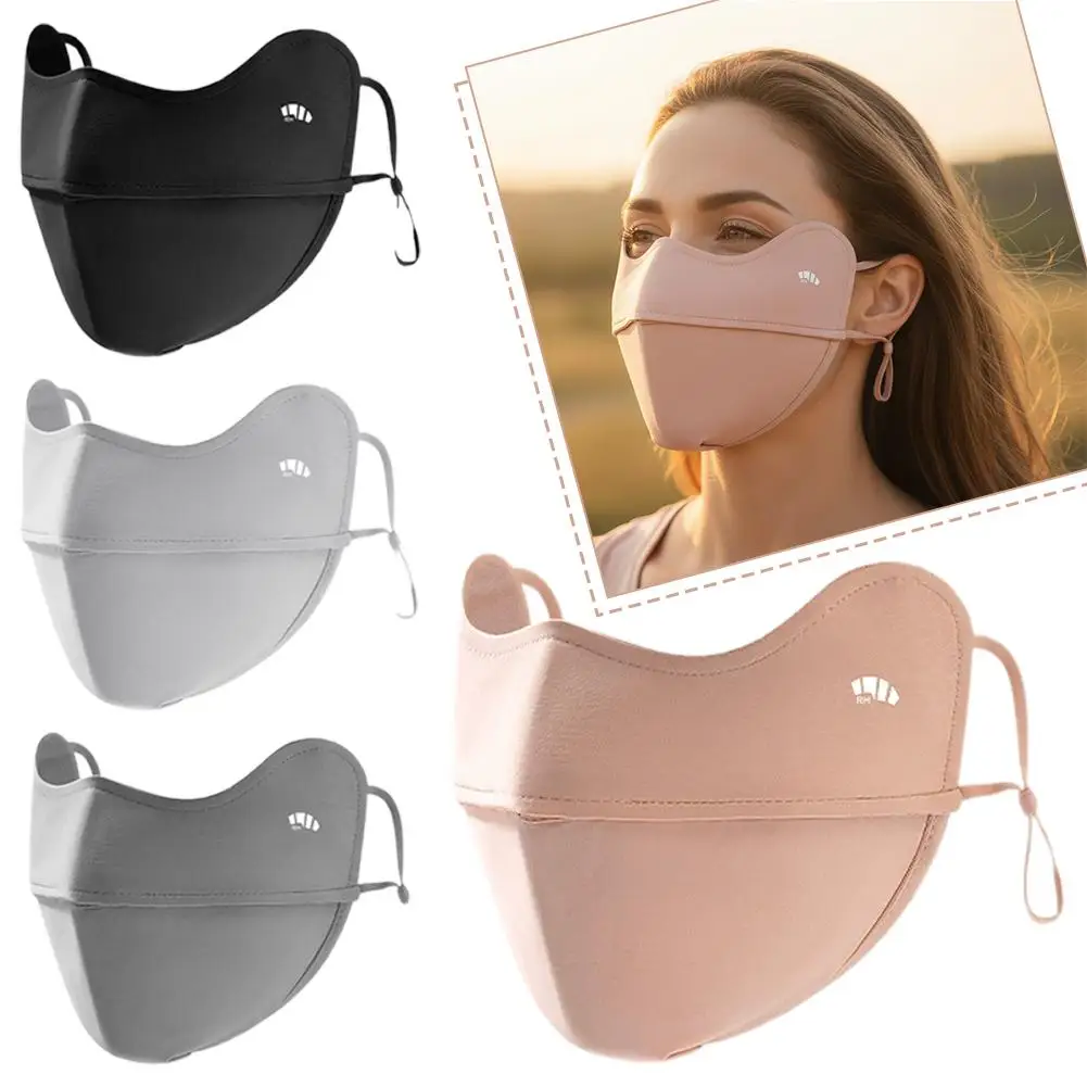 

UPF 50+ Sun Protection Face Mask, Sun Masks for Women, Cooling Breathable UV Face Cover Adjustable for Outdoor Sports Reusable