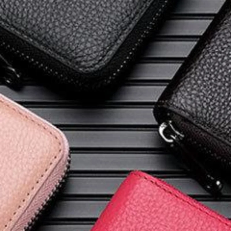 20 Detents Cards Holders PU Business Bank Credit Bus ID Card Holder Cover Coin Pouch Anti Demagnetization Wallets Bag Organizer