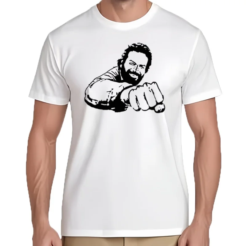 T-shirt imprimé BUD éventuelles ENCER pour hommes, manches courtes, col rond, style hipster d'été, t-shirts décontract