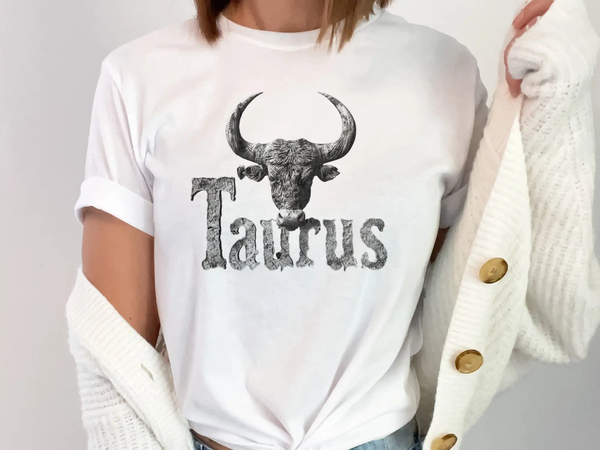 Taurus Zodiac Bull Design T Shirt Unique Astrological Sign For Birthday