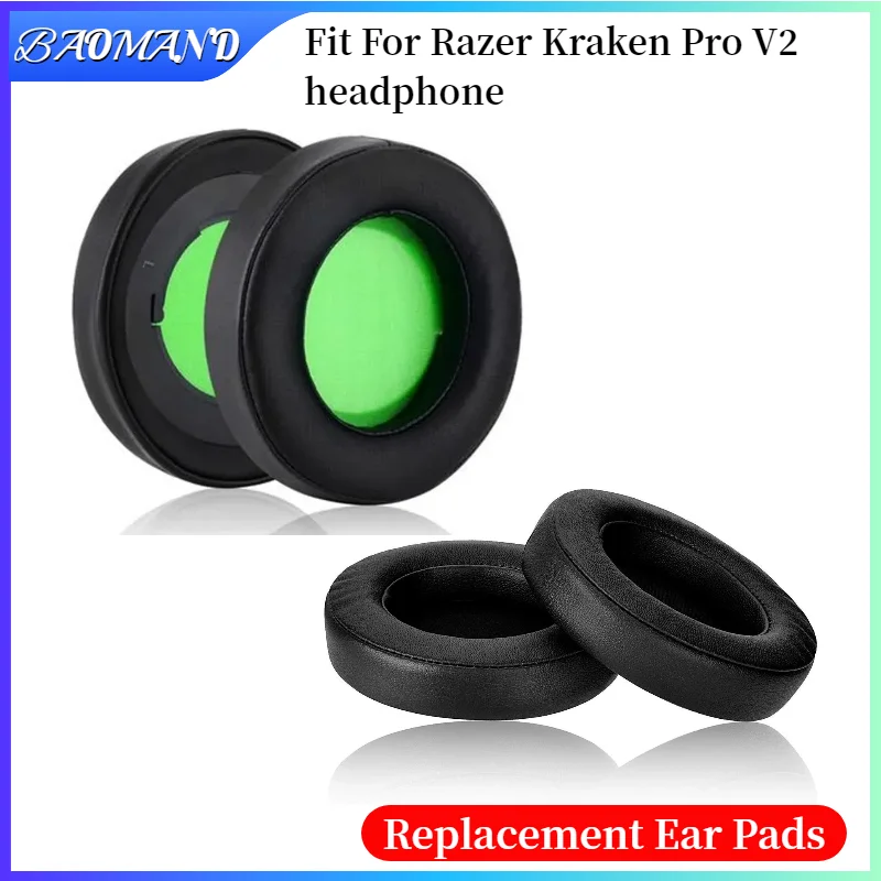 

Replacement Ear Pads Cushions for Razer Kraken Pro V2 Headphone Soft Memory Foam Pads Earpads