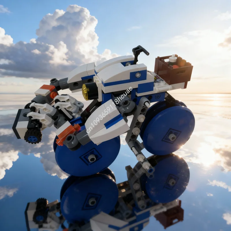 

233 детали MOC: Конструктор «Механический велосипед» для сборки, развивающая игрушка, идея для творчества, подарок на Рождество