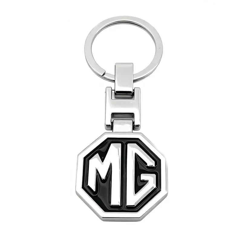 3D Metal MG Badge Car Key Chain Keyring Pendant Auto Accessories Fit MG HS ZS MG4 MG5 MG6 MG7 Cyberster Vehicle Decoration Gift