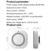 Tuya Wifi Smoke Detector Sensor 90DB Alarm Fire Smart Smoke Detector Wifi Fire Protection Home Security Alarm Smart Life Alice