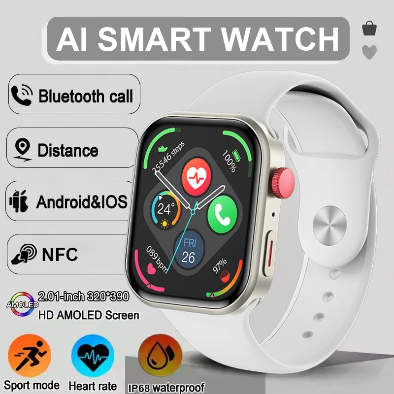 

Watch FIT 3 Pro Smart Watch Man Women 2.04 inch HD AMOLED GPS Trajectory NFC BT Call Health Monitoring Smartwatch Gift 2025 NEW