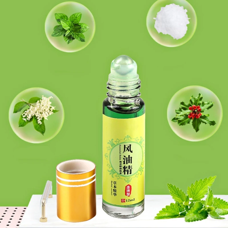 12/15ml Refreshing Oil Roll-on Tiger Essential Balm Prevent Mosquito Bites Relieve Dizziness Headache Motion Sickness C1FF