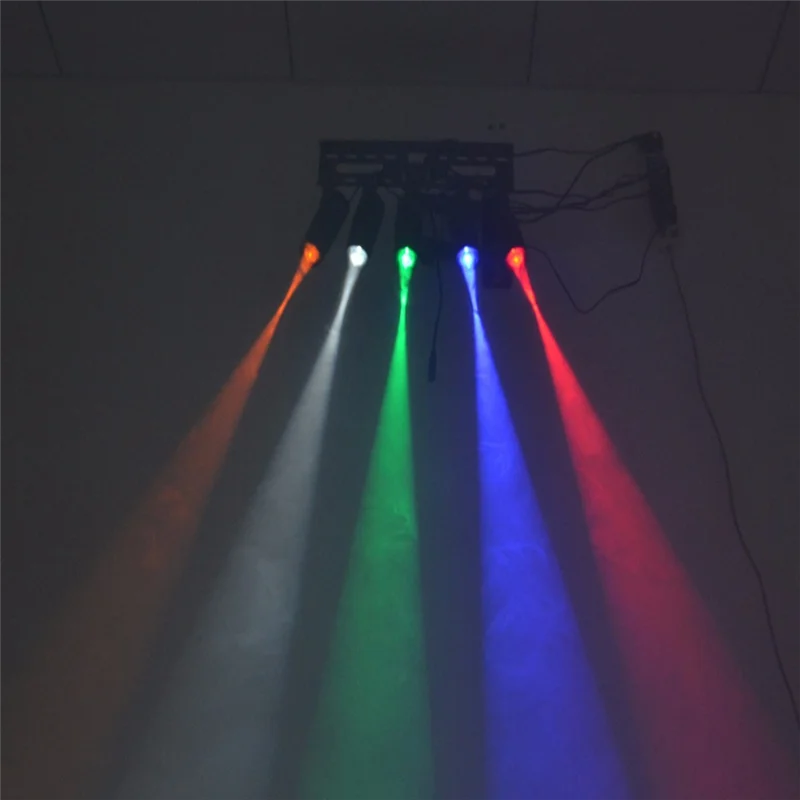 ABZV-LED Light Beam Pinspot Lighting Spotlight Super Bright Lamp Mirror Balls Party Disco Stage Effect Projector D -EU Plug
