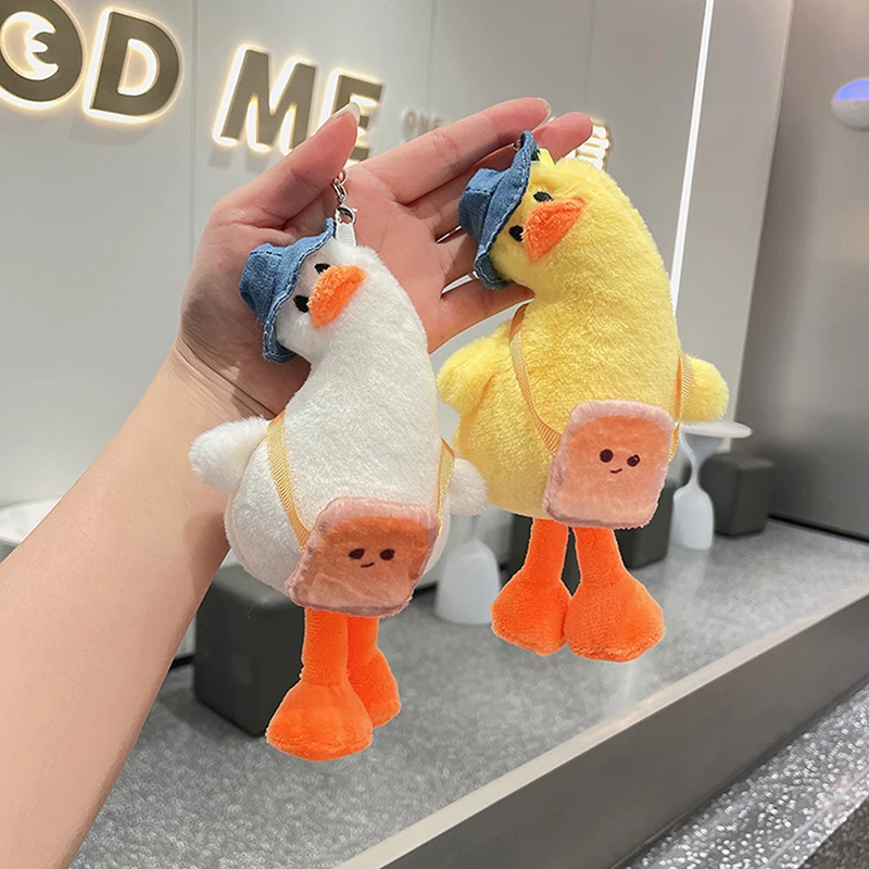 Cute Plush Keychain Women Doll Keychain Cartoon Lovely Duck Car Bag Accessory Cute Plush Boy Girl Couple Keyring Lover Pendant