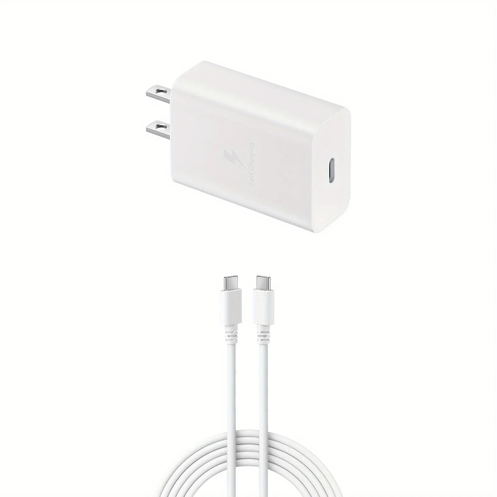 Cable de carga rápida de 15W para Samsung 2024, bloque de cargador de pared USB, Cable de datos de puerto Dual C, pies de 6,6 pies, nuevo