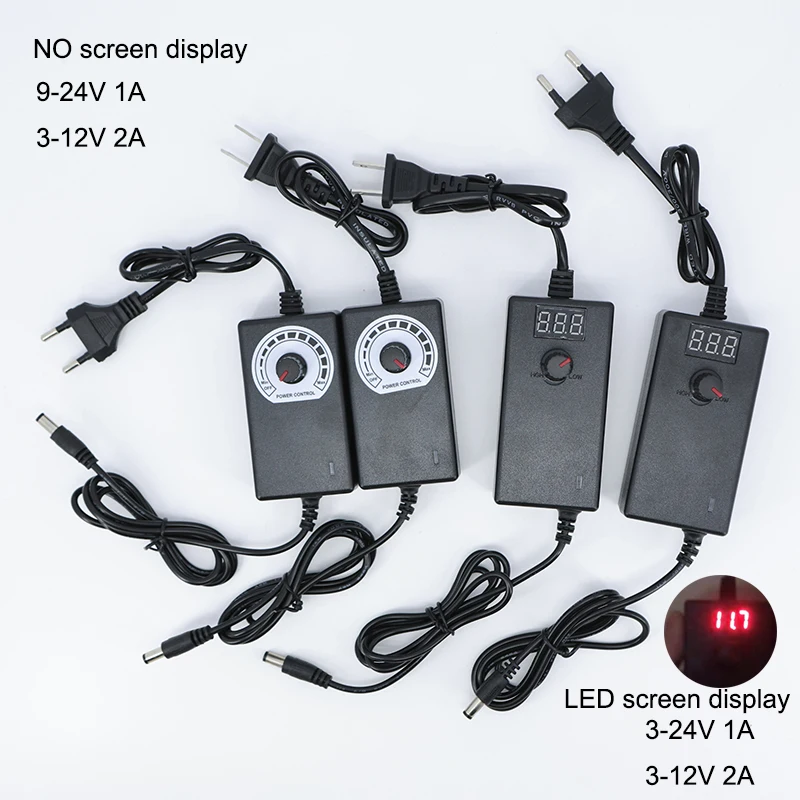 Universal AC 220V TO DC 3V-12V 3V-24V 9V-24V 1A 2A 5/6/8/15/9/10V Power charger Adapter Adjustable Screen Display Regulator R23
