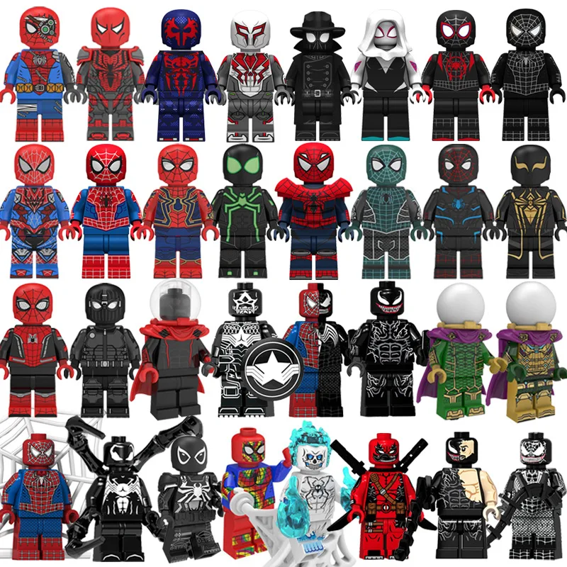 

8Pcs Spider Style Mini Building Blocks Figures Small Particle Assemble Toys