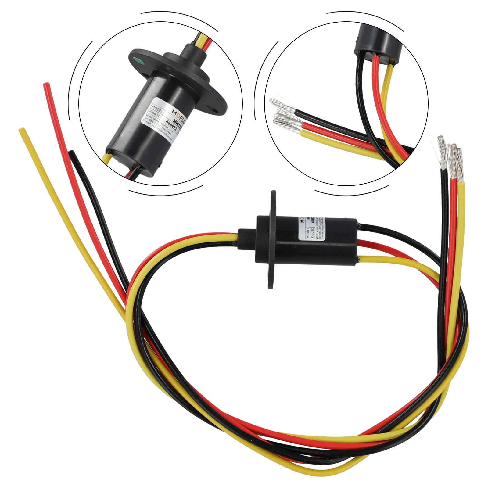 

MW1330 Conductive Slip Ring 22OD 30A 360° Compact High Current Power Low Noise Low Torque Precious Metal Contact