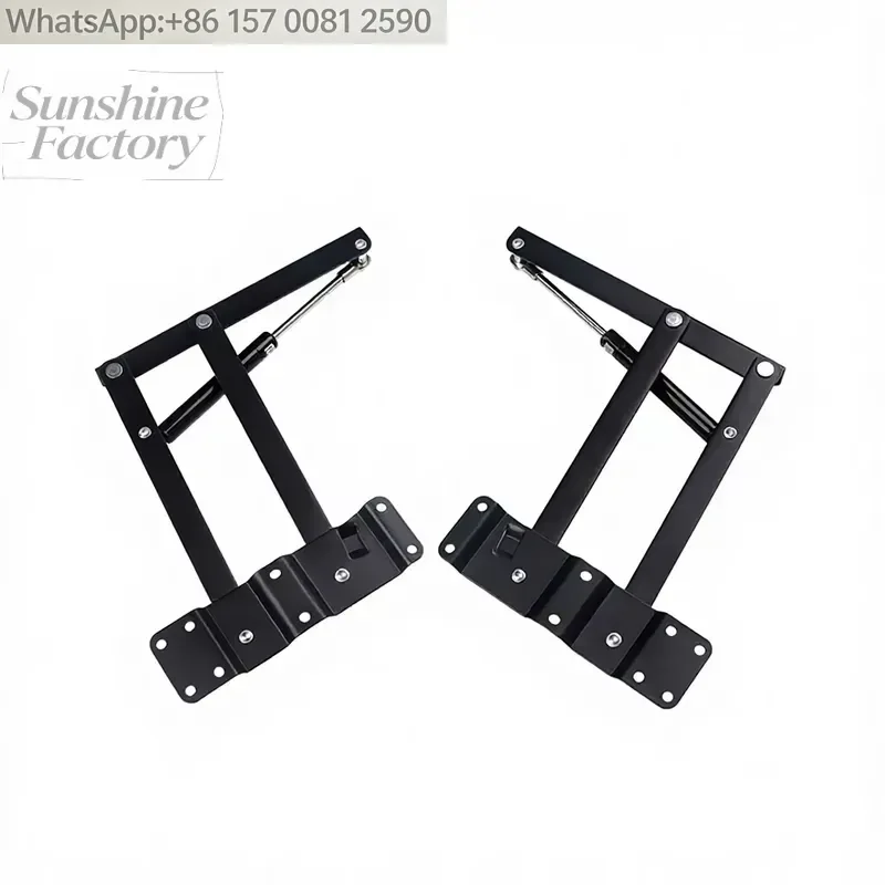 2PC/set DIY Metal Lift Spring Hinge Hardware for Coffee Table Top and Cabinet Folding Mechanism