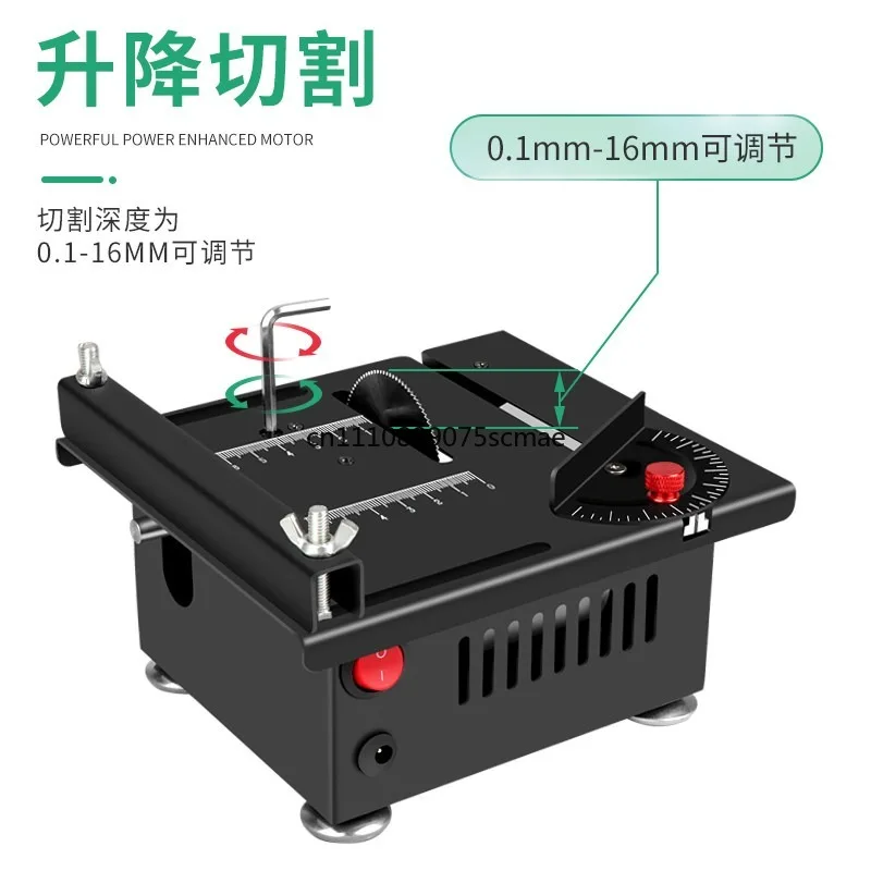 Mini Desktop Table Saw for Home Use, DIY Precision Cutting Machine, Small Electric Saw for Woodworking Plastic Model Cutting