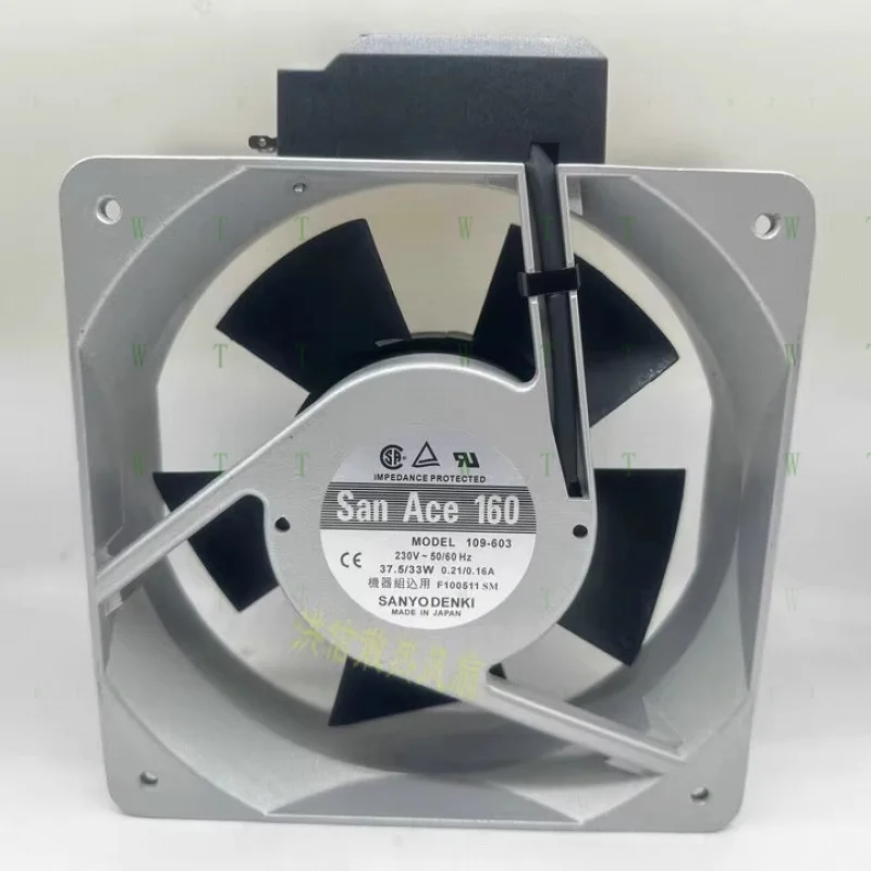 

H 1 pcs for Sanyo SANACE160 109-603 230V 37.5/33W 0.21/0.16A aluminum frame fan