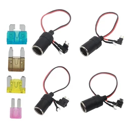 【1A - 50A】Pure Copper Car Cigarette Lighter Charger Cable Female Socket Plug Connector Adapter Cable With Car Fuse