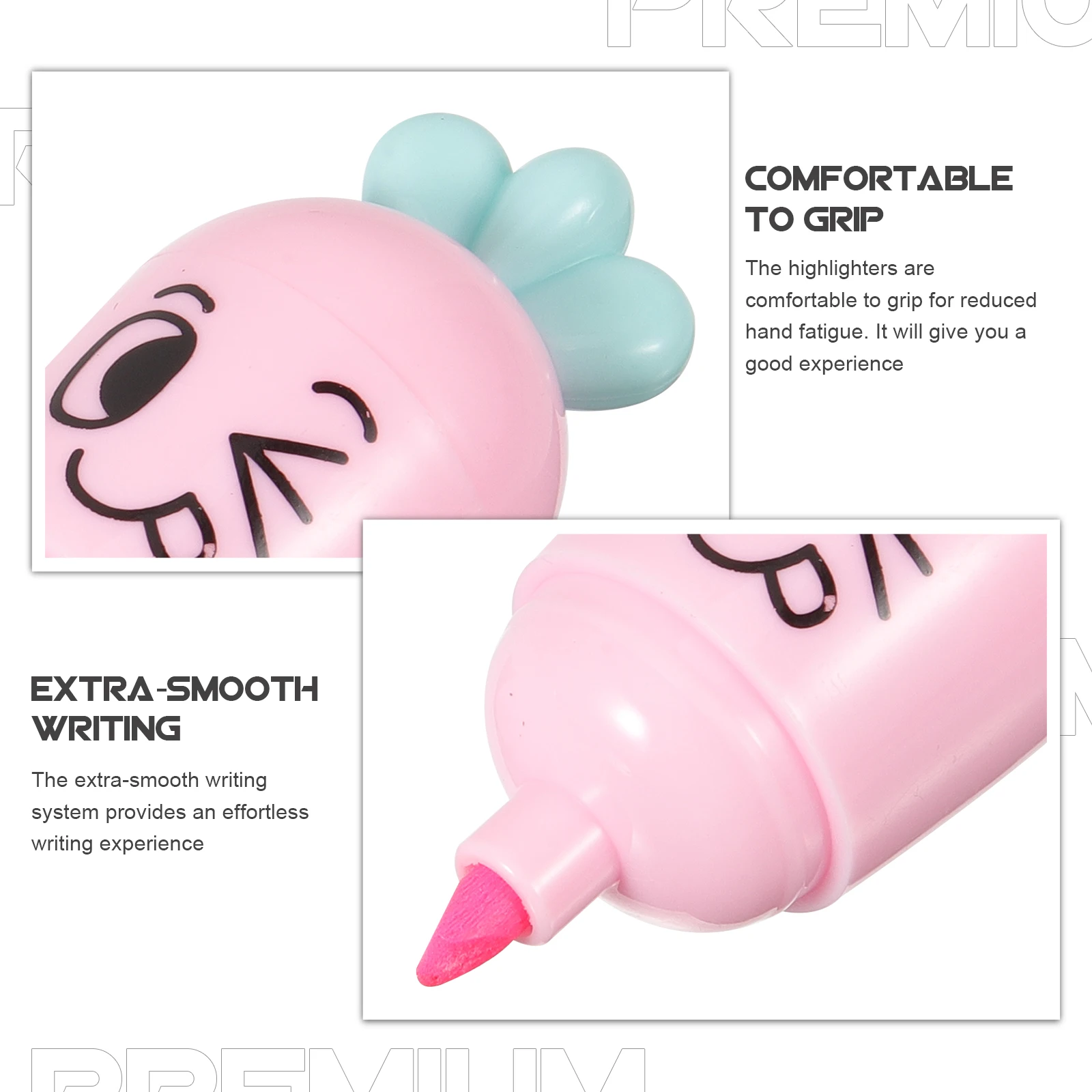 

Colorful Carrot Shape Highlighter Pens Cartoon Highlighters Study Marking Tools Daily Use School Accessories