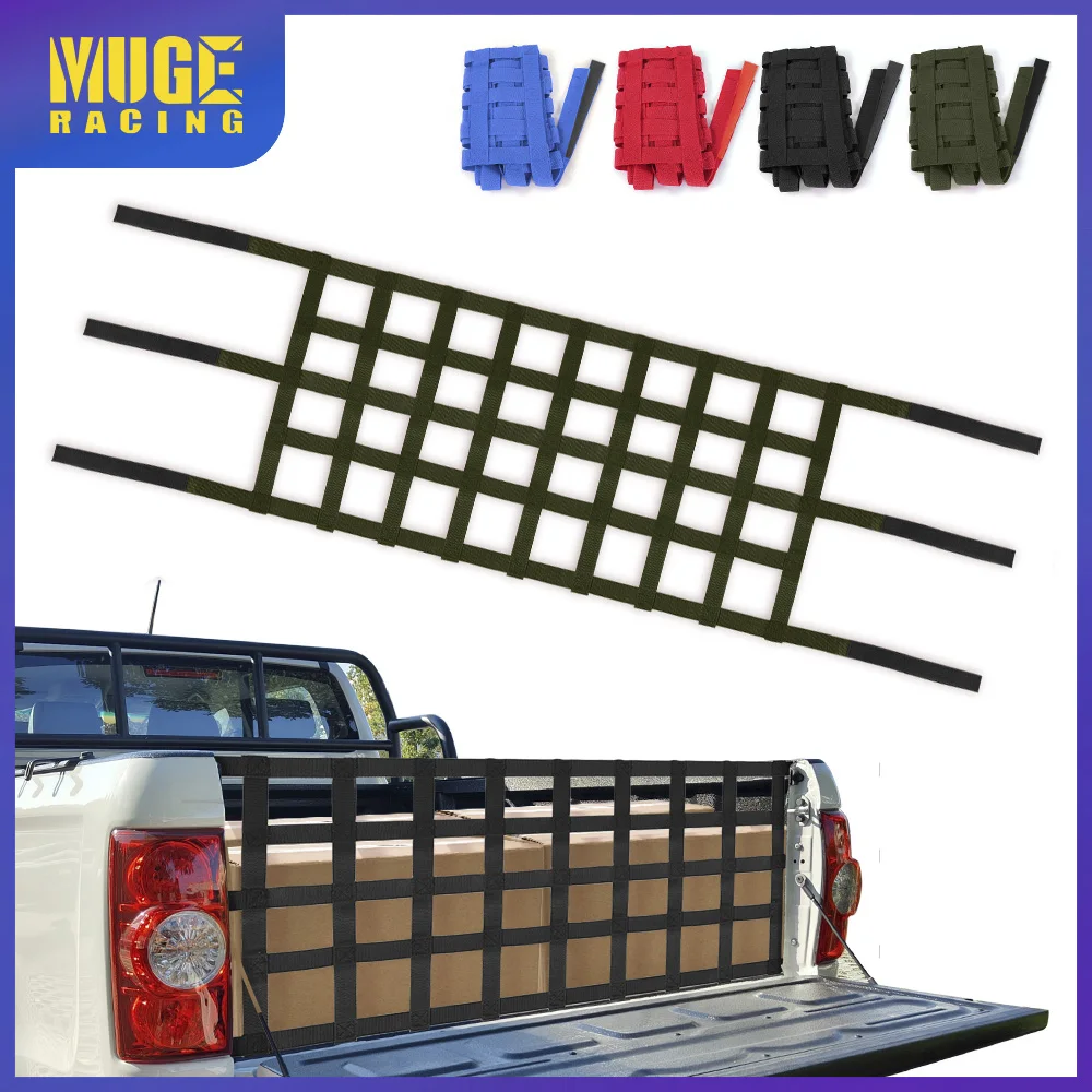 

MUGE-Mesh Cargo Net Auto Roof Net Hammock Tail Box Net For Jeep Wrangler YJ TJ JK JKU JL JLU And Gladiator JT 1987-2020 BAG111