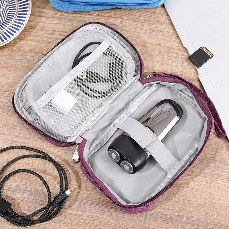 1PC Portable Cable Organizer Storage Bag For Power Bank Digital Cable Case Earphone Oxford Cloth Earphone Holder Case
