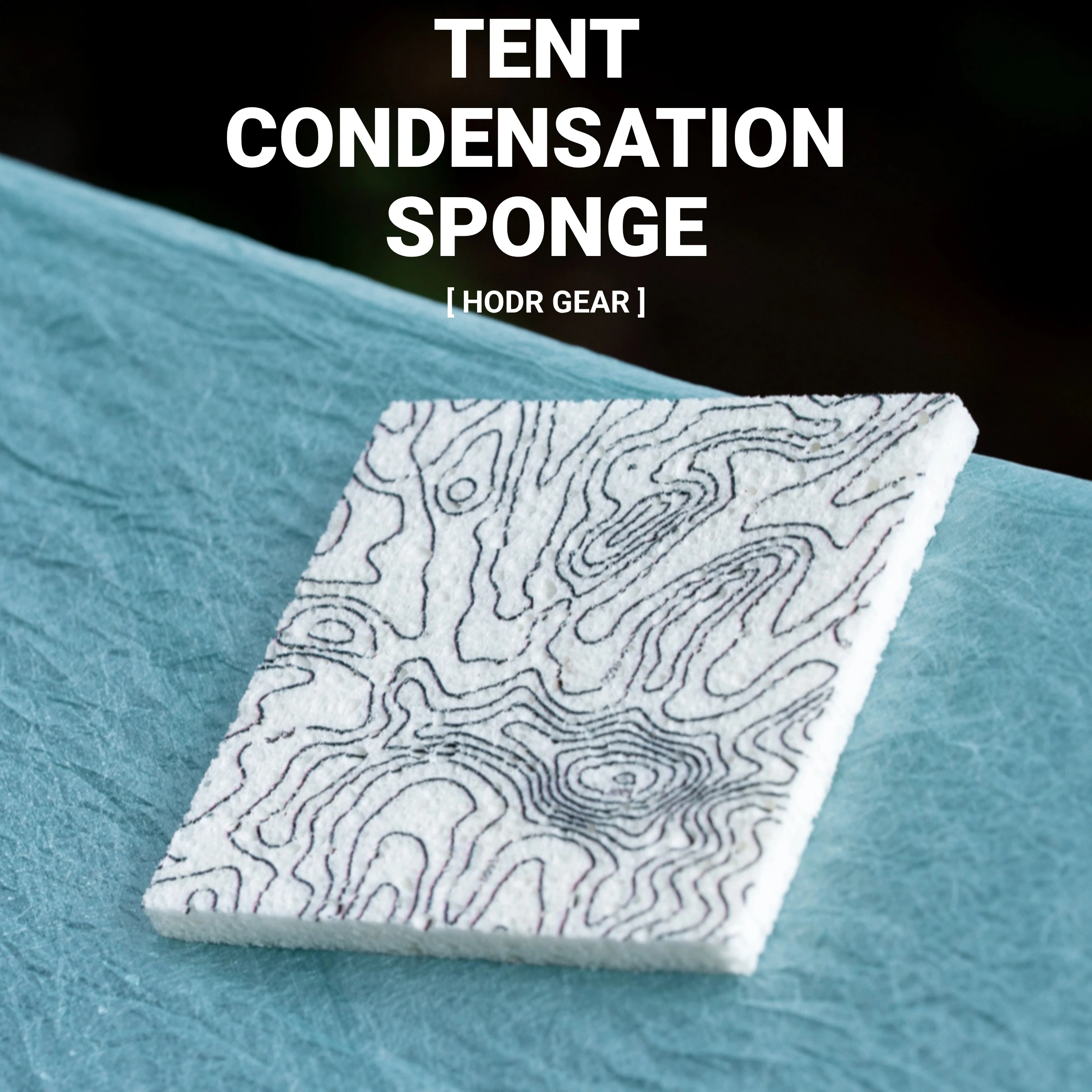 [HODRGEAR] Tent Condensation Sponge – Ultralight 16.7g Cellulose Sponge 15×15cm Wipe Wring Use Again for Tents Tarps Cookware
