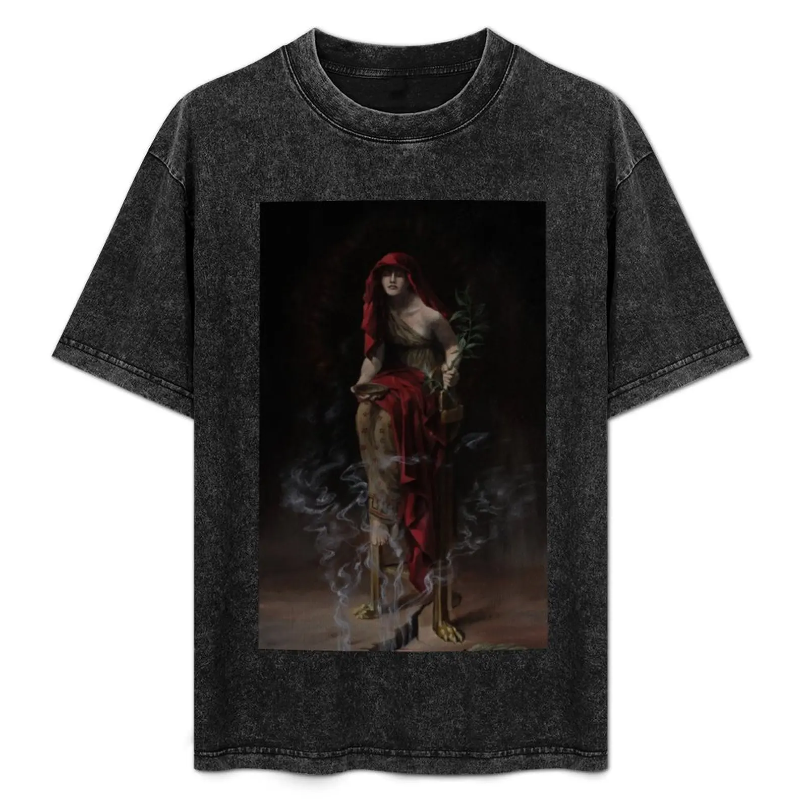 Oracle of Delphi T-Shirt funny shirt cotton custom shirt anime figures blue archive mens t shirts top quality