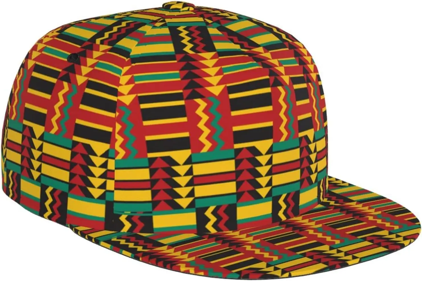 Cute African Pattern Adjustable Snapback Baseball Hat for Men Women Unisex Hip Hop Baseball Cap Flat Bill Brim Hats