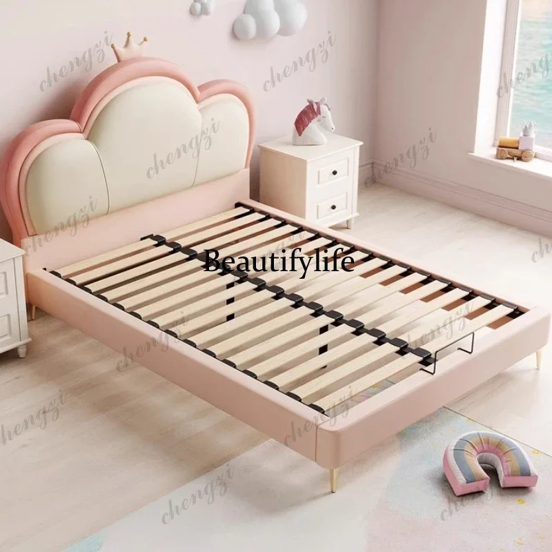 PPP Design Children Bed Princess Girls Headboards Bedroom Modern Sleeping Cute Bed Unique Trendy Floating Beliche Salon Furnitur