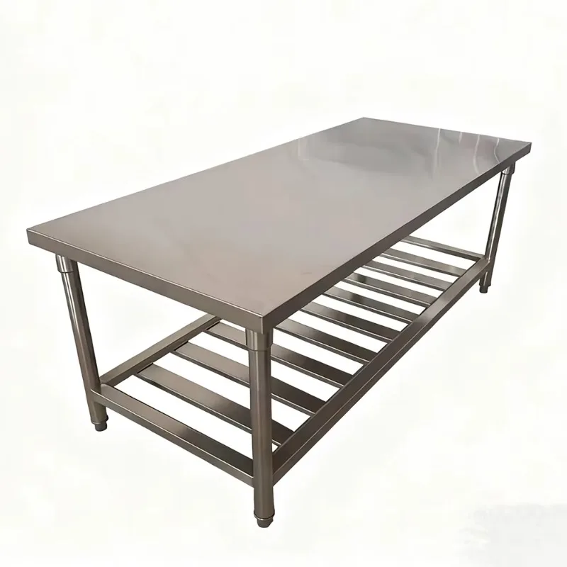 Commercial 304 201 Minimum Stainless Steel Table Seafood Premium Stainless Steel Workbench