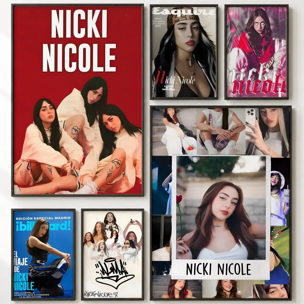 Latin Singer Nicki Nicole Poster HD poster wall art self-stick no-residue for home cafe office great gift