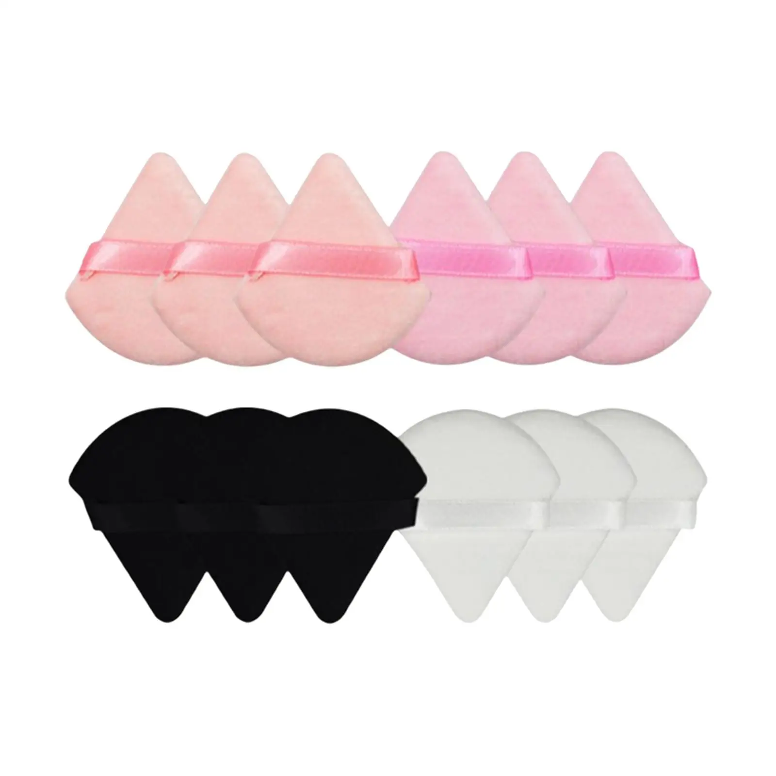 2-4pack 12 Pcs Triangle Powder Wedge Shape for Loose Powder Under Eyes Corners C