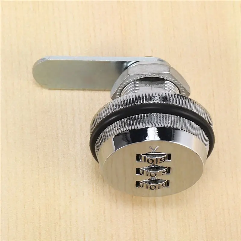 AT05-6X مجموعة رمز سبيكة قفل كامة بدون مفتاح صندوق بريد آخر خزانة RV 3 قرص فضي #2