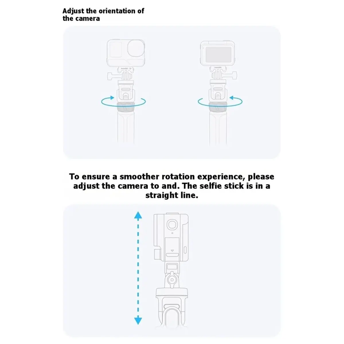 For Stick Rotating Selfie Stick Tripod 180° Flip Shot Grip Mount Foldable Portable Gimbal Handle