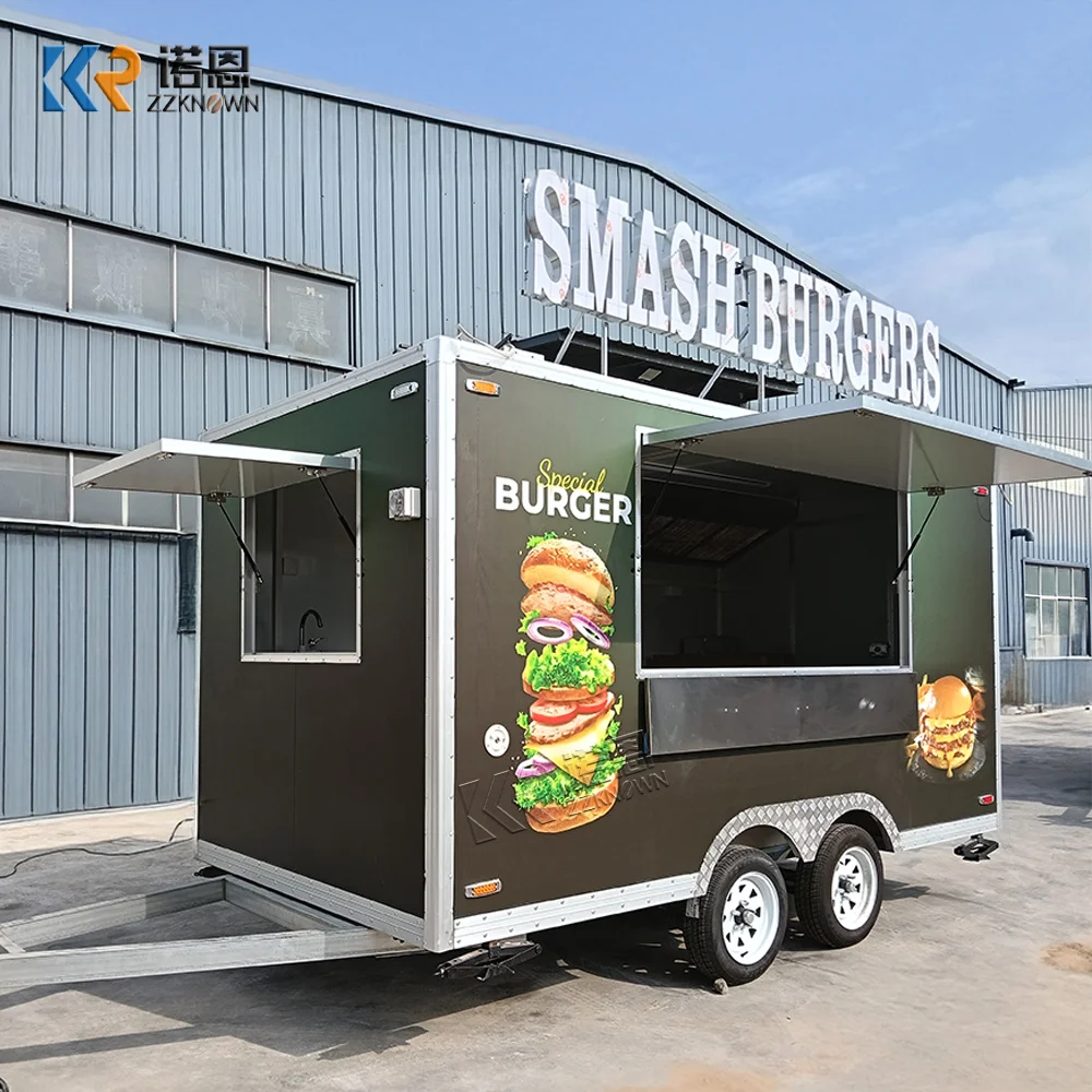 

Commercial Catering Truck Food Trailer Portable Coffee Snack Pizza Cart Mobile Food Truck With Cooking Equipment