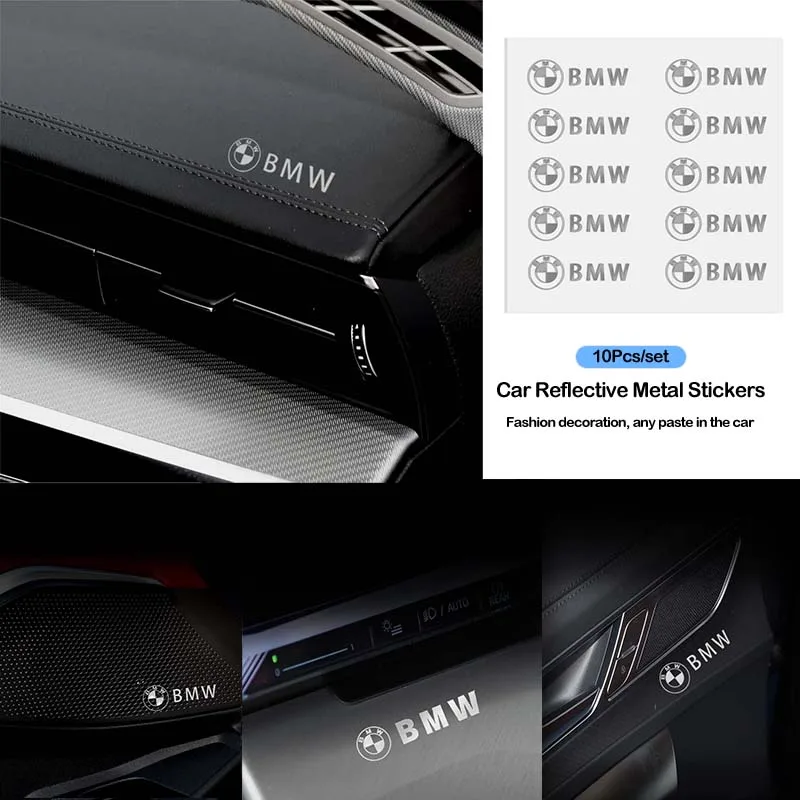 5/10Pcs Metal emblem Auto Decor Decals Car Window Wiper Stickers For BMW M Power Performance F10 F31 E36 E39 E87 E90 X3 X5