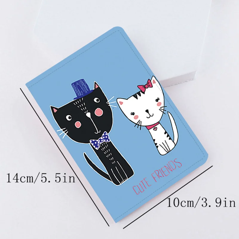 Travel Passport Holder Cover Wallet Transparent Leather ID Card Holders Business Credit Card Holder Case Pouch Cartoon Pattern