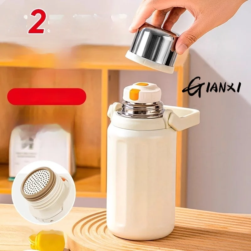 

GIANXI Thermos Cup Large Capacity Water Cup 2024 New Girls Tea Cup Male 316 Stainless Steel Portable Sports Kettle