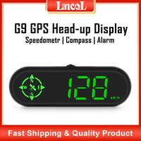 G9 Auto HUD GPS Head Up Display Car Gauge Speedometer With Compass Clock Driving Distance Security Alarm Electronic Accessories