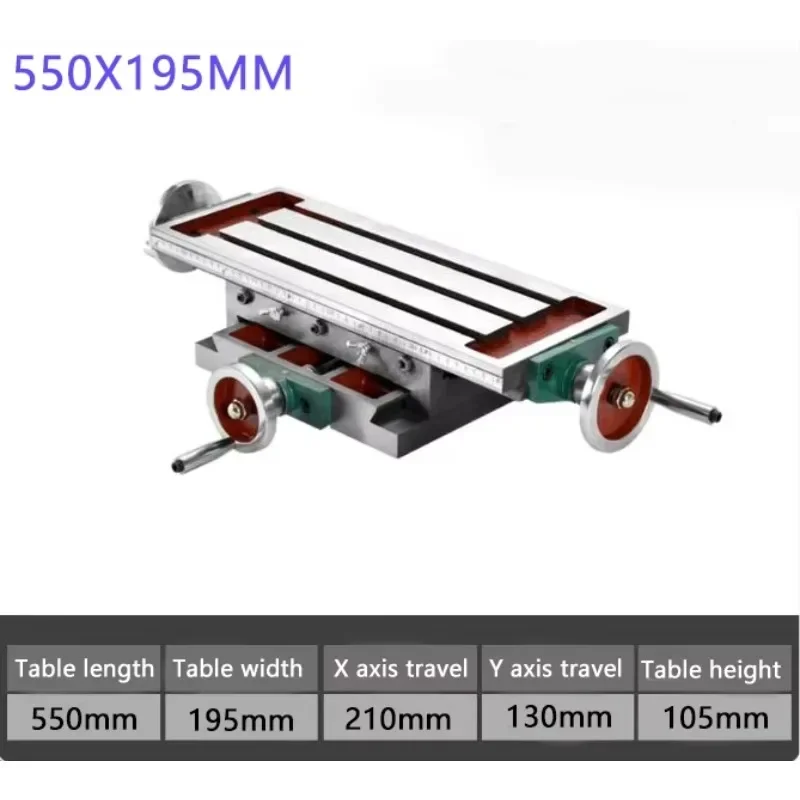 DIJIN Cross Slide Work Table 550x195mm X Y Table Workbench for Drilling and Milling Machine