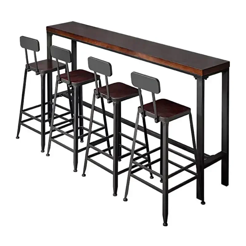 Bar Accessories Kitchen Furniture Wooden Dinning Table Liquor Modern High Drinks Counter Wine Home Designer Restaurant Table