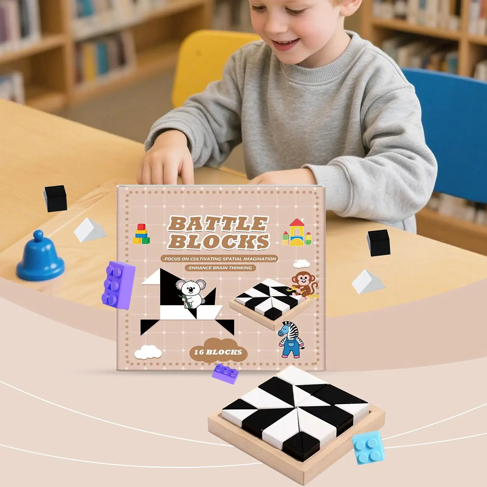 Cube Puzzle With Storage Tray Educational Assembly Puzzles Brain Teaser Games Early Education Jigsaw Logic Skill Training Toy