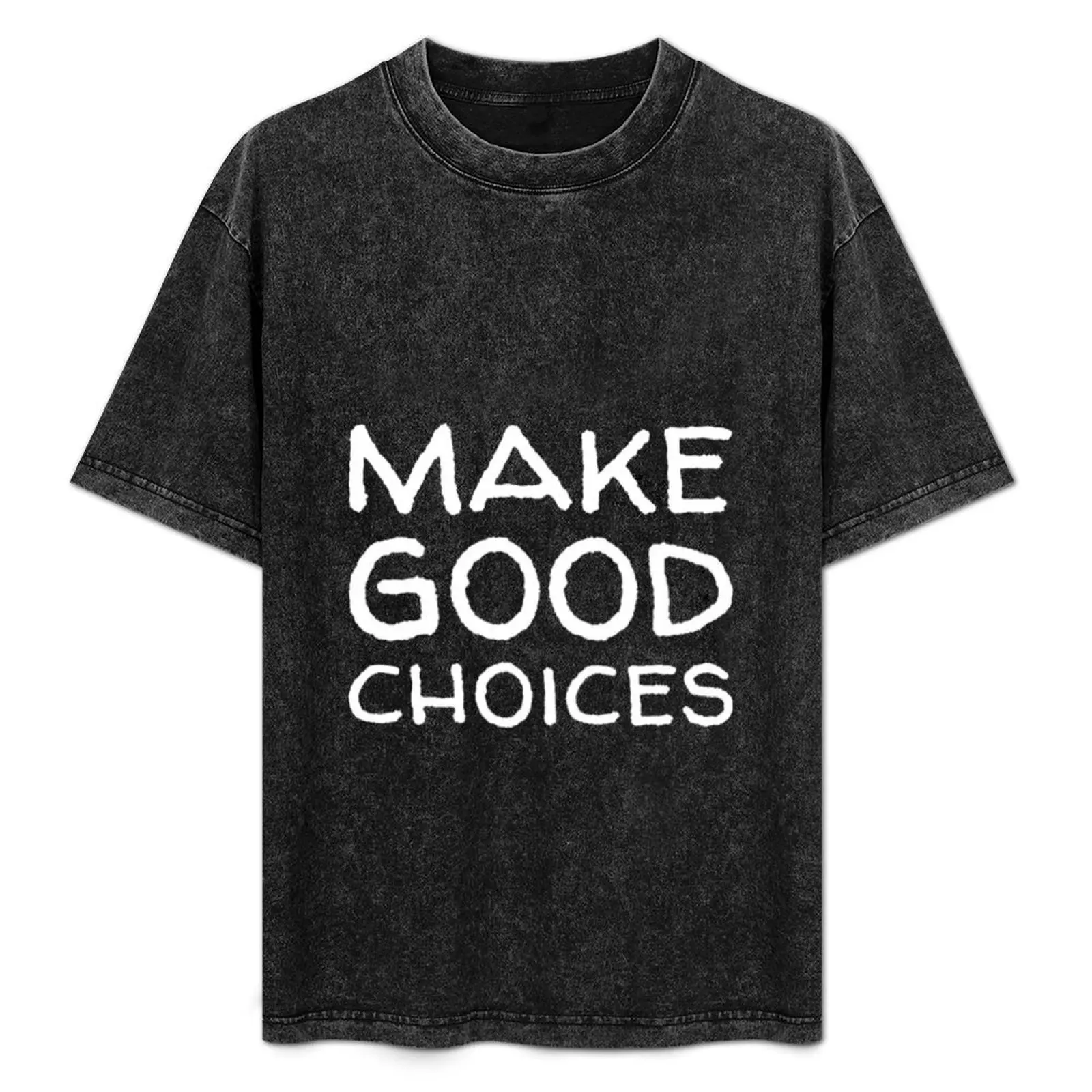 

Make Good Choices Design T-Shirt Plus Size Loose Short Sleeve Top