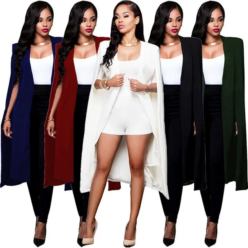 

Long plus Size Color Women's Coat New Sle Wrap Hot Sell Suit Personali Commute Wind Loose Fit Pure Linen Fabric