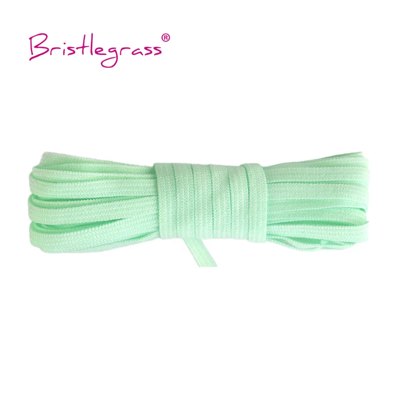 BRISTLEGRASS all\'ingrosso 100 Yard 4mm lavorato a maglia solido Skinny elastico Spandex fascia per capelli fascia Tutu vestito fai da te cucito Trim