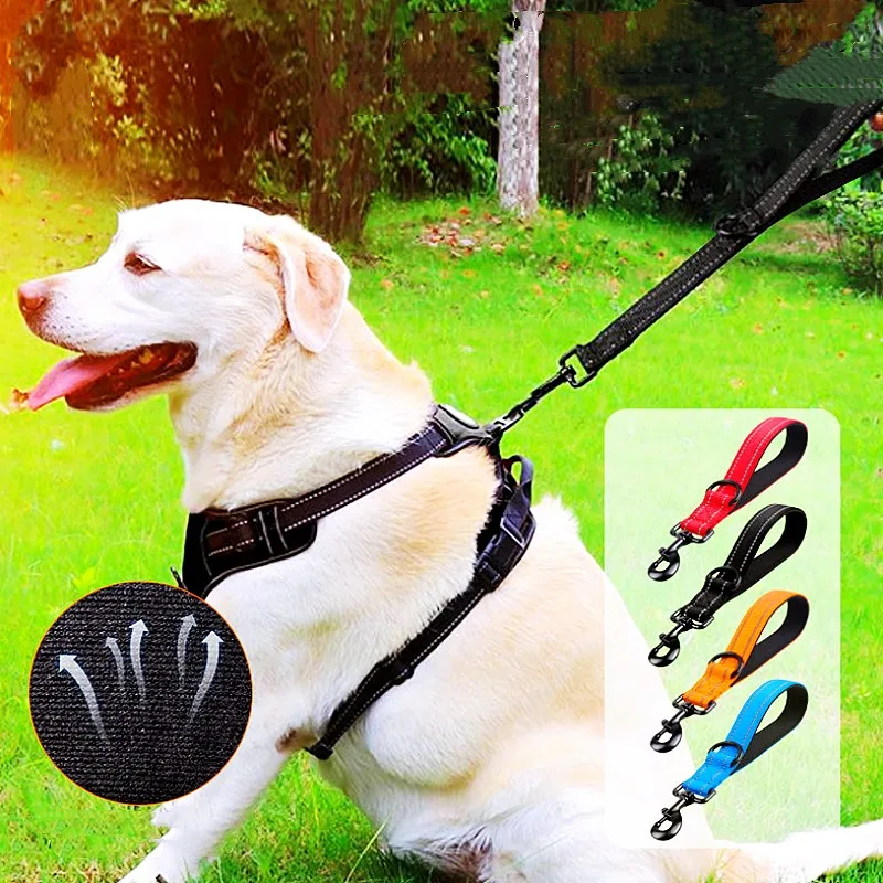 Correa para perro, correas cortas para perros de 30cm, correa reflectante para caminar con perros, correas cortas de un solo paso para entrenamiento de cadena para perros, cuerda grande para mascotas