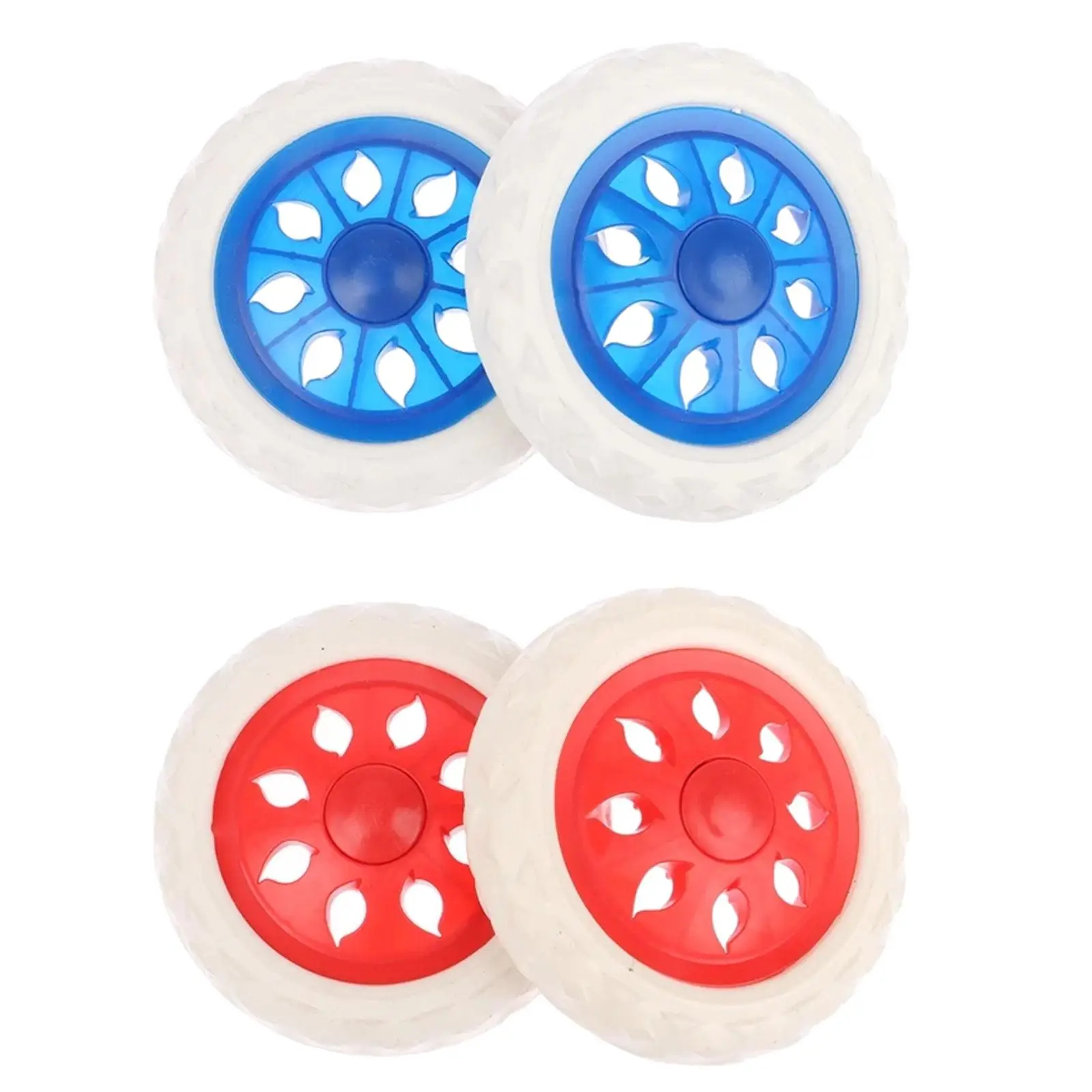 2x Rubber Foaming Wheels Portable Shopping Cart Wheel Replacement for Travel Luggage Cart Foldable Grocery Cart Luggage Trolley
