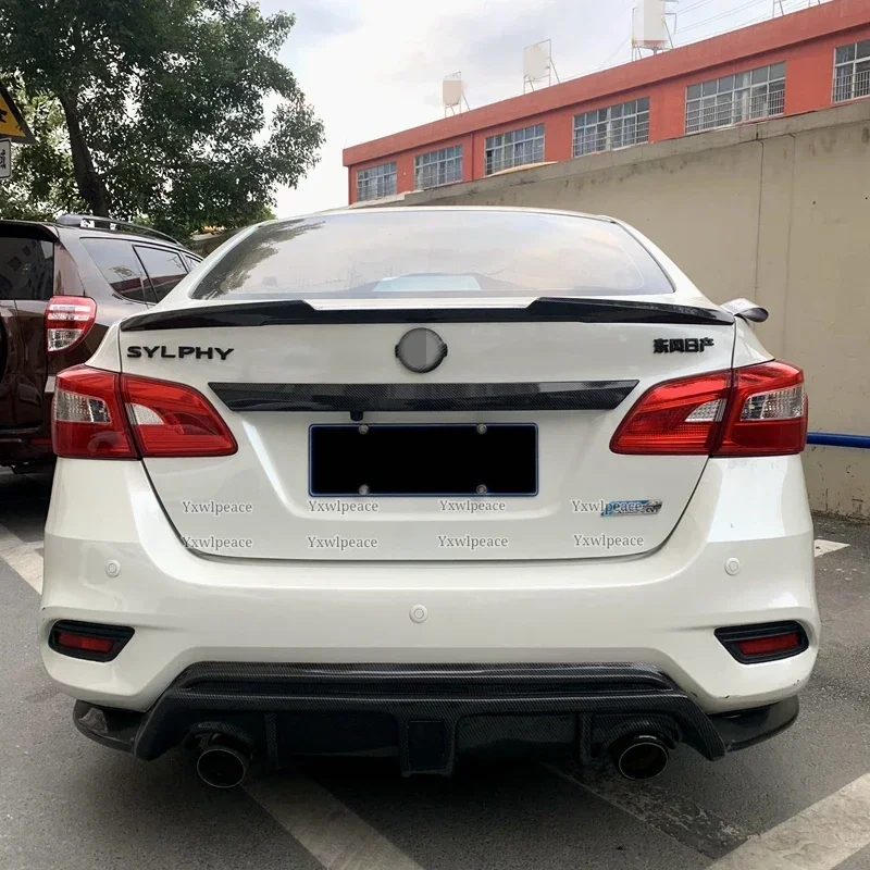 For Nissan Sentra SYLPHY Spoiler 2013-2019 High Quality ABS Plastic Unpainted Color Rear Trunk Lip Spoiler Body Kit Accessories